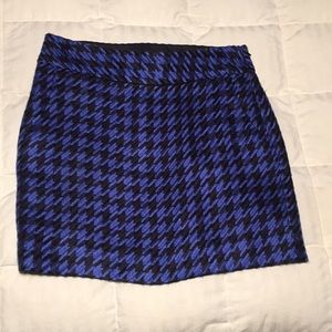The Limited, Blue houndstooth mini skirt